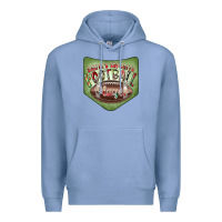 Colony Blue Christmas Pocket Premium Hoodie - CowhideDigitalArt