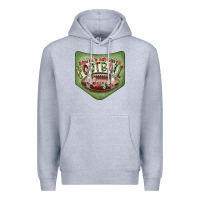 Heather Grey Christmas Pocket Premium Hoodie - CowhideDigitalArt