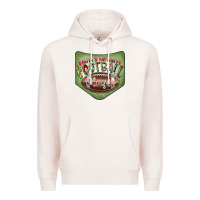 Pale Pink Christmas Pocket Premium Hoodie - CowhideDigitalArt