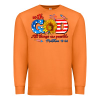 Carrot with god all things are possible usa Premium Sweatshirt - AdoDesignShop
