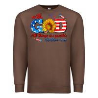 Chestnut with god all things are possible usa Premium Sweatshirt - AdoDesignShop