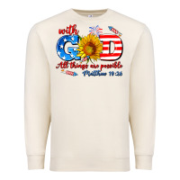 Sandshell with god all things are possible usa Premium Sweatshirt - AdoDesignShop
