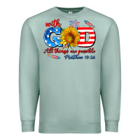 Seafoam with god all things are possible usa Premium Sweatshirt - AdoDesignShop
