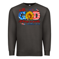 Smoke with god all things are possible usa Premium Sweatshirt - AdoDesignShop