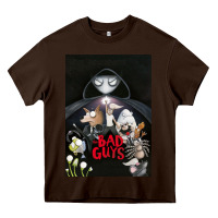 Chocolate Brown Graphic Movies  badguys film Mens Funny Heavy Core Tee - longCreatives