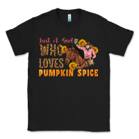 Black Just A Girl Who Loves Pumpkin Spice Cowgirl Classic Tee - Artiststas