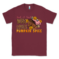 Burgundy Just A Girl Who Loves Pumpkin Spice Cowgirl Classic Tee - Artiststas