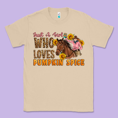 Just A Girl Who Loves Pumpkin Spice Cowgirl Classic Tee Designed By Artiststas