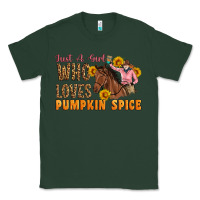 Sports Green Just A Girl Who Loves Pumpkin Spice Cowgirl Classic Tee - Artiststas