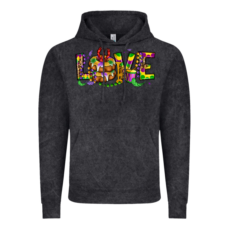 Mardi Gras Love Vintage Hoodie by OliviaCreatesArt | Teevron