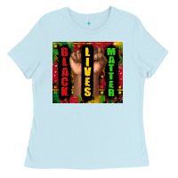Baby Blue black lives matter juneteenth Ladies Tee - TumblerDesignByShophia