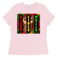 Bubblegum Pink black lives matter juneteenth Ladies Tee - TumblerDesignByShophia