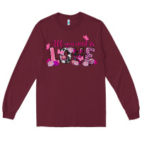 Burgundy All you need is love Valentine's Day Long Sleeve Tee - FaDigitalArtStudio