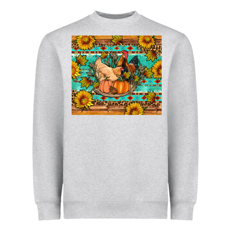 Fall Coop Animals Pumpkin Heavyweight Sweatshirt by Artiststas | Teevron