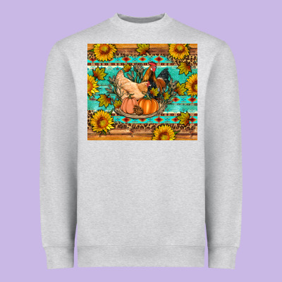 Fall Coop Animals Pumpkin Heavyweight Sweatshirt Designed By Artiststas