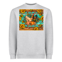 Heather Grey Fall coop animals pumpkin Heavyweight Sweatshirt - Artiststas