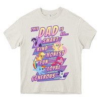 Cream My Little Pony Father's Day Group Shot This Dad Is Heavy Core Tee - longCreatives