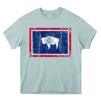 Arona State of Wyoming Flag Fun Vintage Retro Fall Hiking Heavy Core Tee - longCreatives