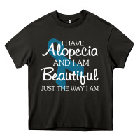 Asphalt I Have Alopecia Awareness, I Am Beautiful Just Th Heavy Core Tee - longCreatives