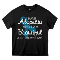 Black I Have Alopecia Awareness, I Am Beautiful Just Th Heavy Core Tee - longCreatives