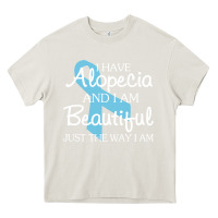 Cream I Have Alopecia Awareness, I Am Beautiful Just Th Heavy Core Tee - longCreatives