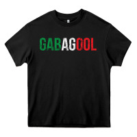Black Gabagool New Jersey Italian Flag Food Sicilian Cap Heavy Core Tee - longCreatives