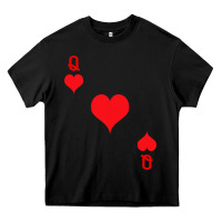 Black Queen Of Hearts  Playing Card   Halloween Costume Heavy Core Tee - longCreatives