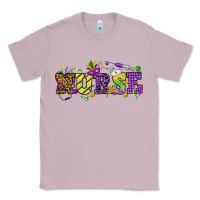 Lilac Mardi Gras Day nurse Classic Tee - HowdyJamesFarm