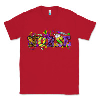 Red Mardi Gras Day nurse Classic Tee - HowdyJamesFarm