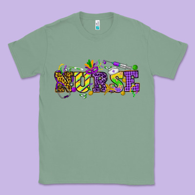 Mardi Gras Day Nurse Classic Tee Designed By Howdyjamesfarm