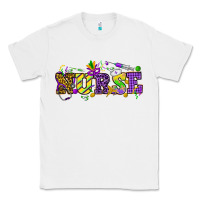 White Mardi Gras Day nurse Classic Tee - HowdyJamesFarm