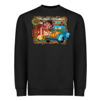 Black Farm Life Fall Barn And Truck Heavyweight Sweatshirt - Artiststas