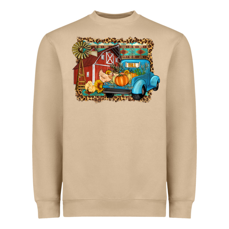 Farm Life Fall Barn And Truck Heavyweight Sweatshirt by Artiststas | Teevron