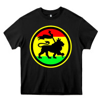 Black Rasta Lion Heavy Core Tee - longCreatives