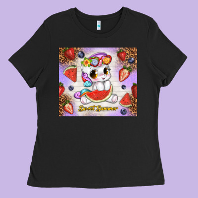 Sweet Summer Cute Unicorn Ladies Tee Designed By Tumblerdesignbyshophia