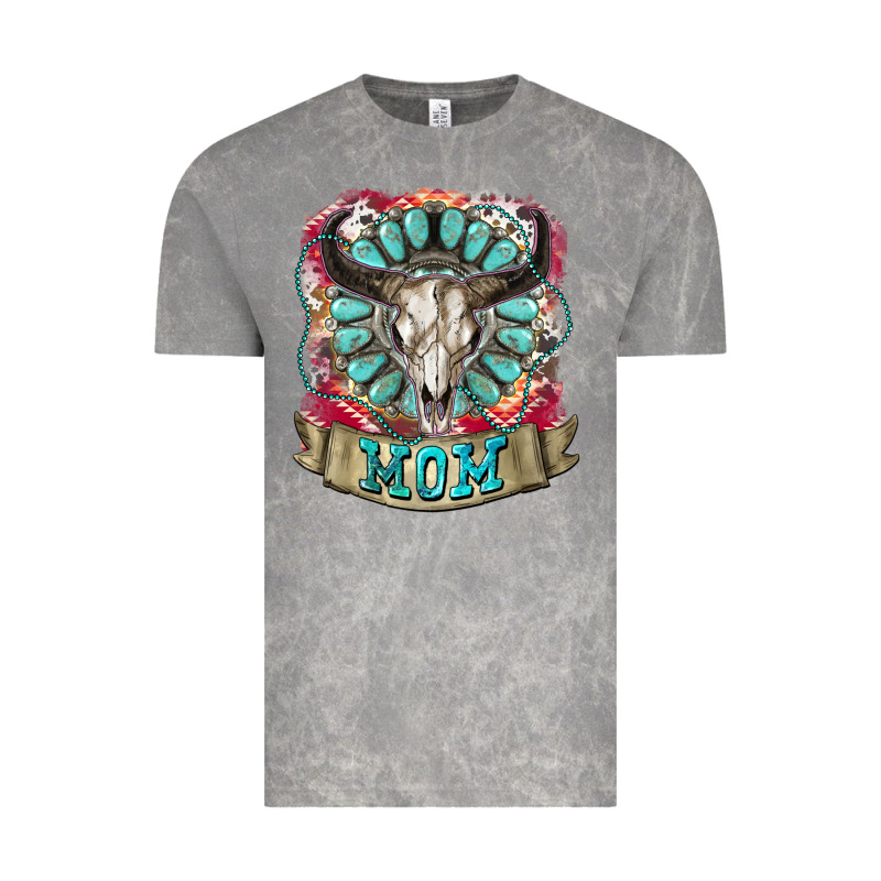 Mom Bull Skull Mother's Day Vintage Tee by CowGirlArtShop | Teevron