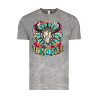 Cloud Rock Mom Bull Skull Mother's Day Vintage Tee - CowGirlArtShop