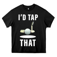 Black I'd Tap That TFunny Golf Heavy Core Tee - longCreatives