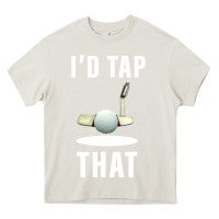 Cream I'd Tap That TFunny Golf Heavy Core Tee - longCreatives