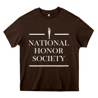 Chocolate Brown National Honor Society Torch Heavy Core Tee - longCreatives