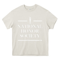 Cream National Honor Society Torch Heavy Core Tee - longCreatives