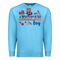 Ocean Blue all american boy Premium Sweatshirt - AdoDesignShop