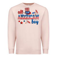 Pale Pink all american boy Premium Sweatshirt - AdoDesignShop