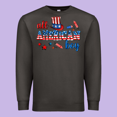 All American Boy Premium Sweatshirt Designed By Adodesignshop