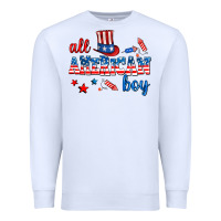 White all american boy Premium Sweatshirt - AdoDesignShop