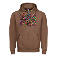 Chestnut leopard with multiple color glitters Zipper Hoodie - Artiststas