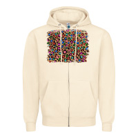 Sandshell leopard with multiple color glitters Zipper Hoodie - Artiststas