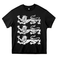 Retro Three England Lions Vintage Souvenir Heavy Core Tee | Teevron