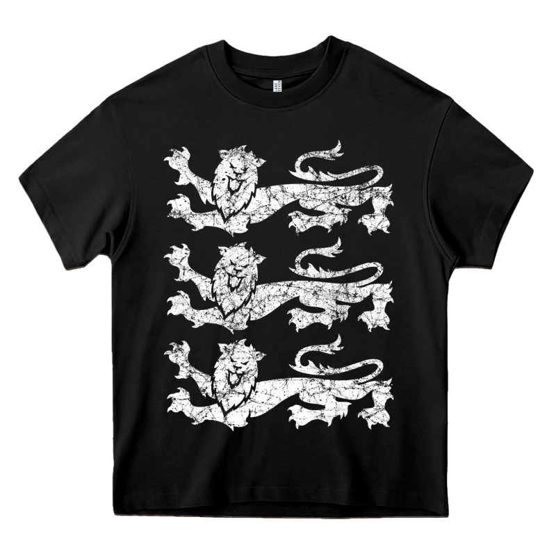 Retro Three England Lions Vintage Souvenir Heavy Core Tee by longCreatives | Teevron