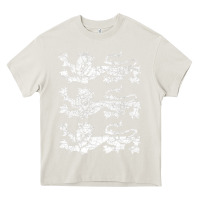 Cream Retro Three England Lions Vintage Souvenir Heavy Core Tee - longCreatives